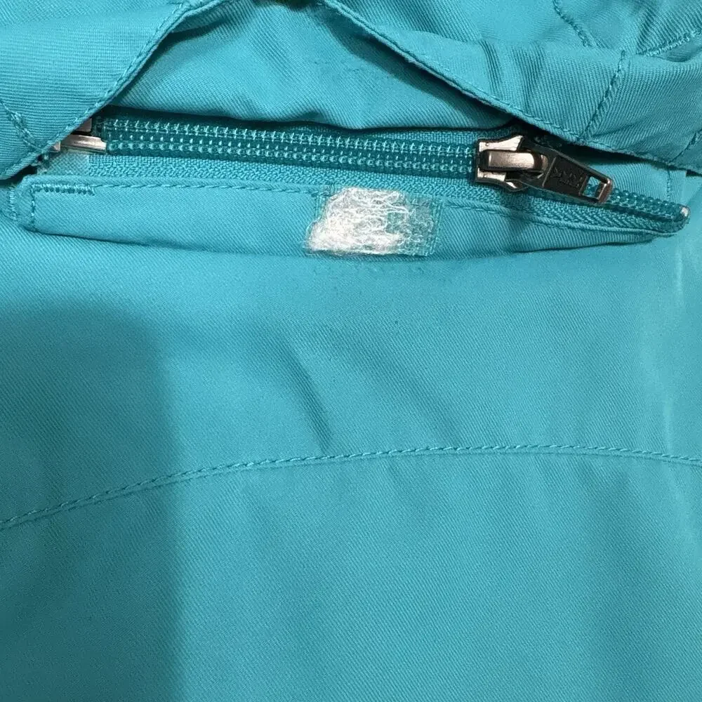 Obermeyer Girls/Teen Ski Sara Jacket Sz L Teal Hooded Winter Tactical Insulated